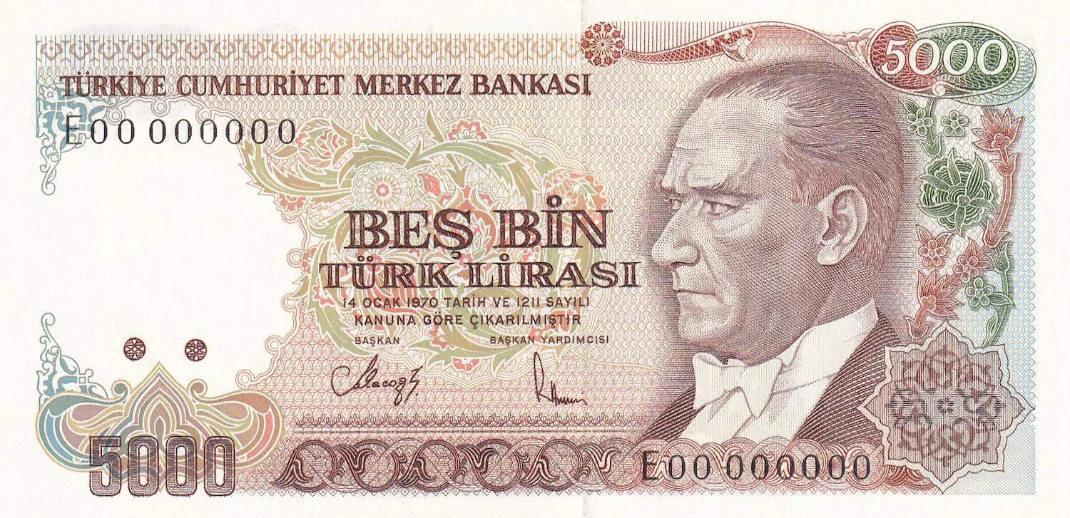 5000 Türk Lirası (E7-Tertip III)